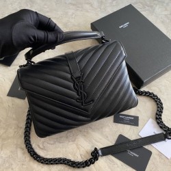 Fake YSL Saint Laurent Medium Envelope Kate Chain shoulder Bag Mix Matelasse Black Replica