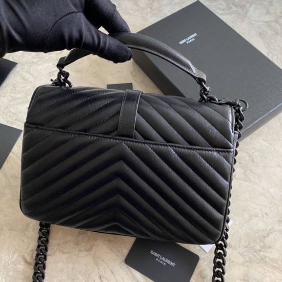 Fake YSL Saint Laurent Medium Envelope Kate Chain shoulder Bag Mix Matelasse Black Replica