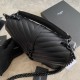 Fake YSL Saint Laurent Medium Envelope Kate Chain shoulder Bag Mix Matelasse Black Replica