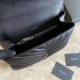 Replica YSL Saint Laurent Medium Envelope Kate Chain shoulder Bag Mix Matelasse Black Silver
