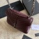 Fake YSL Saint Laurent Medium Envelope Kate Chain shoulder Bag Mix Matelasse Maroon Replica