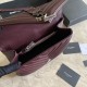 Fake YSL Saint Laurent Medium Envelope Kate Chain shoulder Bag Mix Matelasse Maroon Replica