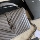 Fake YSL Saint Laurent Medium Envelope Kate Chain shoulder Bag Mix Matelasse Gray Replica