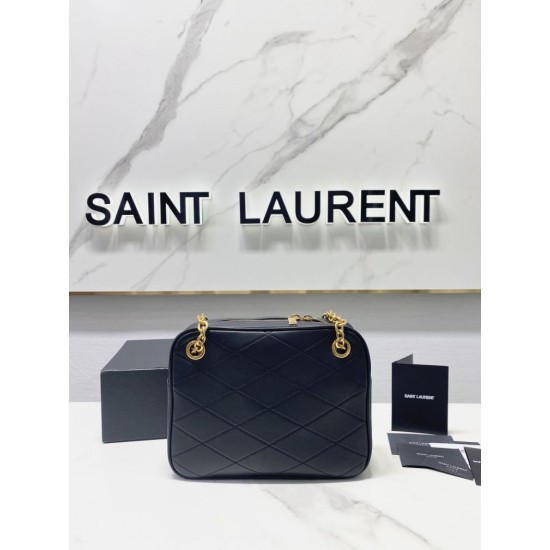 Fake YSL Saint Laurent Le Maillon Small Chain Bag Black Replica