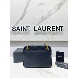 Fake YSL Saint Laurent Le Maillon Small Chain Bag Black Replica
