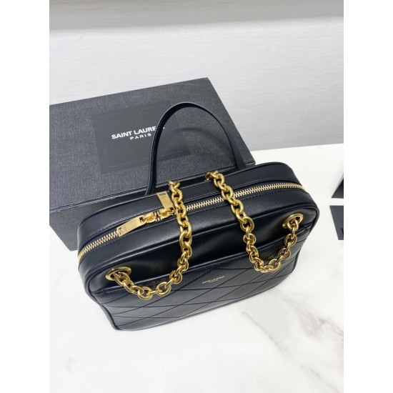 Fake YSL Saint Laurent Le Maillon Small Chain Bag Black Replica