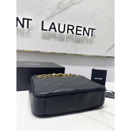 Fake YSL Saint Laurent Le Maillon Small Chain Bag Black Replica