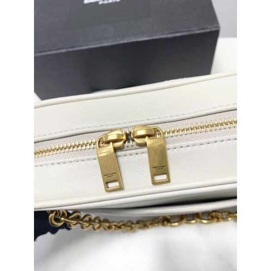 Replica YSL Saint Laurent Le Maillon Small Chain Bag White