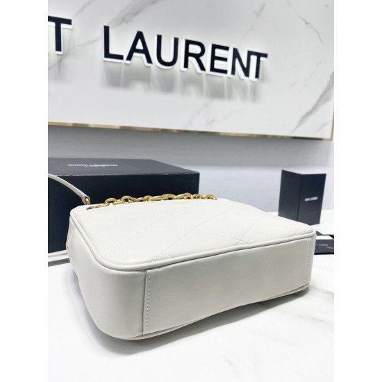 Replica YSL Saint Laurent Le Maillon Small Chain Bag White