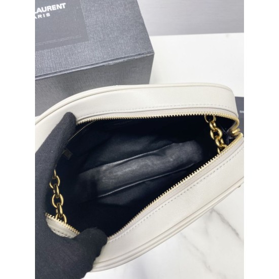 Replica YSL Saint Laurent Le Maillon Small Chain Bag White
