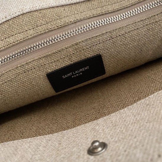 Replica YSL Saint Laurent rive gauche shopping bag White
