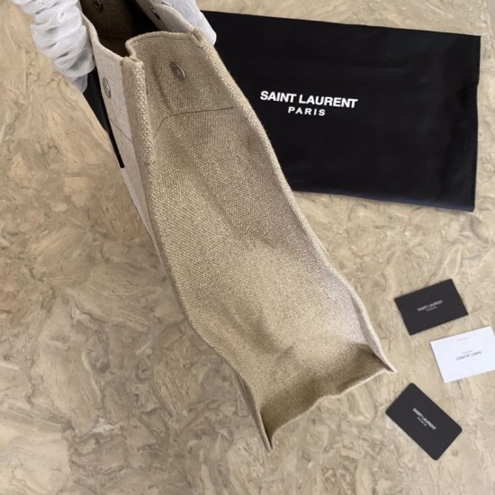 Replica YSL Saint Laurent rive gauche shopping bag White