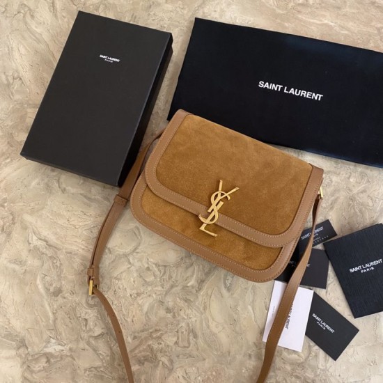 Replica YSL Saint Laurent Solferino Medium Satchel Bag Brown