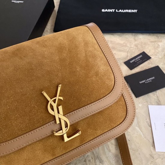 Replica YSL Saint Laurent Solferino Medium Satchel Bag Brown