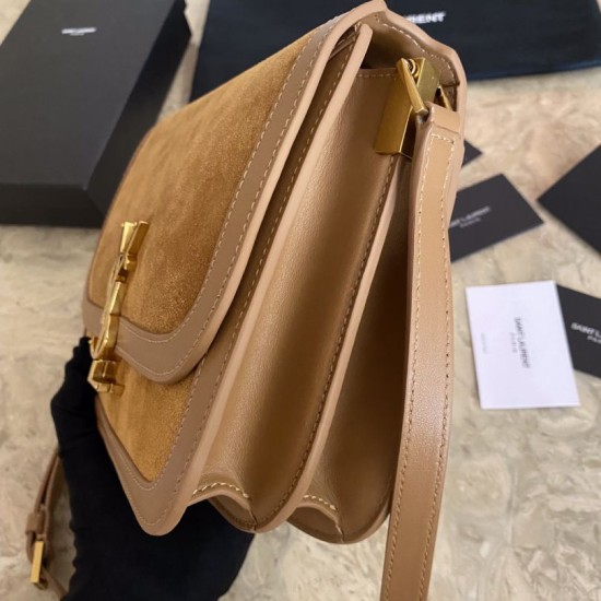 Replica YSL Saint Laurent Solferino Medium Satchel Bag Brown