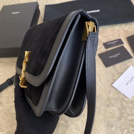 Replica YSL Saint Laurent Solferino Medium Satchel Bag Black