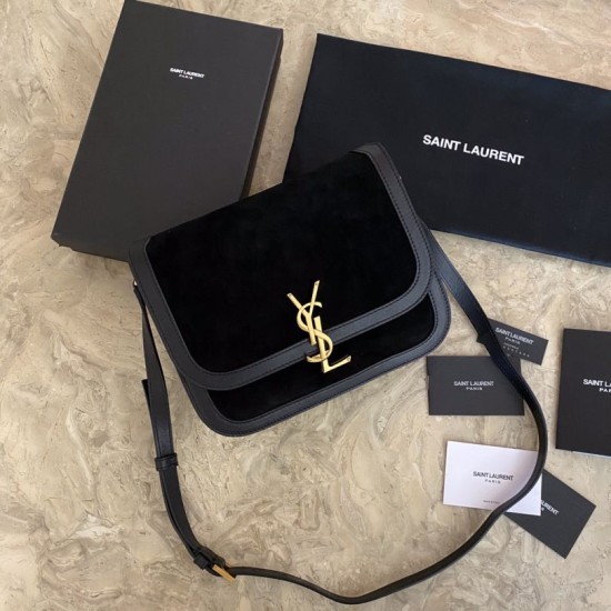 Replica YSL Saint Laurent Solferino Medium Satchel Bag Black