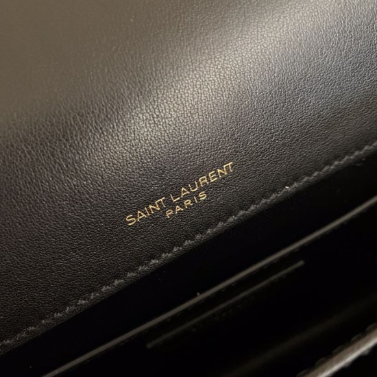 Replica YSL Saint Laurent Solferino Medium Satchel Bag Black
