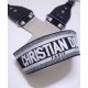 Replica Christian Dior Latte Multicolor Fully Embroidered Strap Black