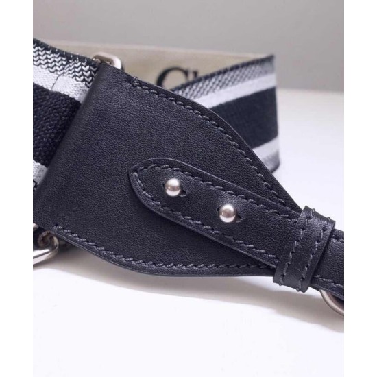 Replica Christian Dior Latte Multicolor Fully Embroidered Strap Black