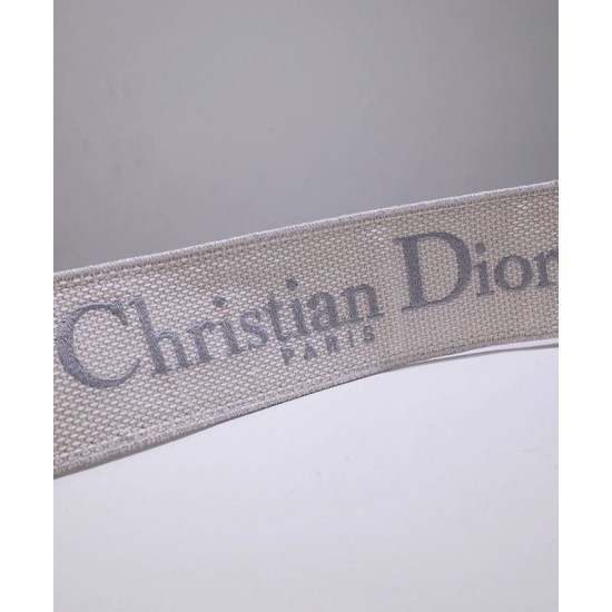 Fake Christian Dior 'Christian Dior' Embroidered Strap Gray Replica