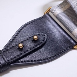 Fake Christian Dior 'Christian Dior' Embroidered Strap Gray Replica