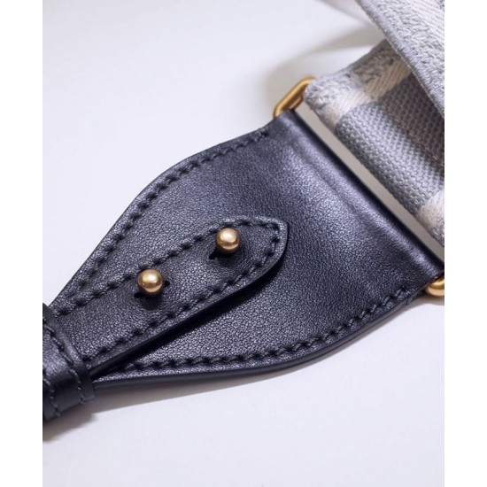 Fake Christian Dior 'Christian Dior' Embroidered Strap Gray Replica