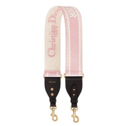 Replica Christian Dior 'Christian Dior' Embroidered Strap Pink