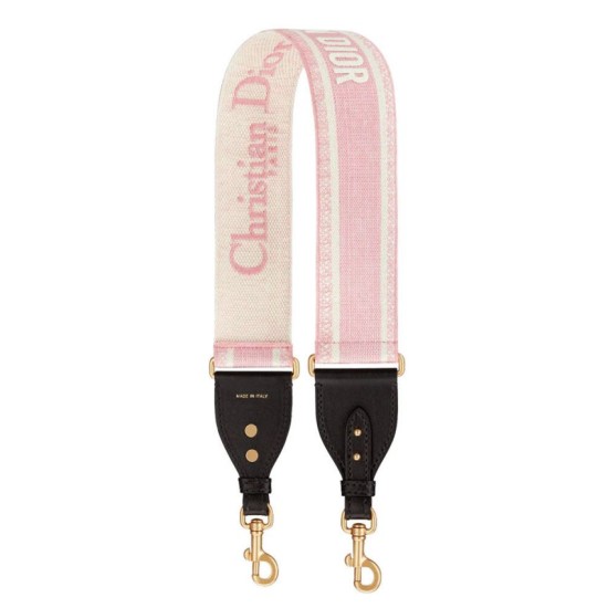 Replica Christian Dior 'Christian Dior' Embroidered Strap Pink