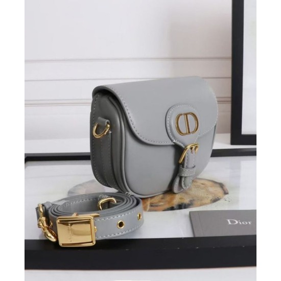 Replica Christian Dior Small Dior Bobby Bag Gray