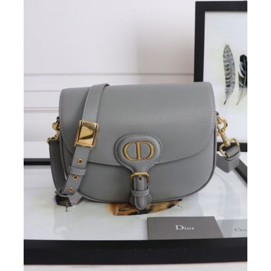 Replica Christian Dior Medium Dior Bobby Bag Gray