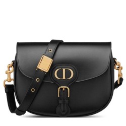 Fake Christian Dior Medium Dior Bobby Bag Black Replica