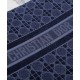 Replica Christian Dior Cannage Embroidered Velvet Dior Book Tote Dark Blue