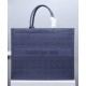 Replica Christian Dior Cannage Embroidery Dior Book Tote Bag Dark Blue