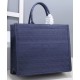 Replica Christian Dior Cannage Embroidery Dior Book Tote Bag Dark Blue