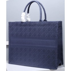 Replica Christian Dior Cannage Embroidery Dior Book Tote Bag Dark Blue Replica Christian Dior Cannage Embroidery Dior Book Tote Bag Dark Blue