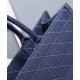 Replica Christian Dior Cannage Embroidery Dior Book Tote Bag Dark Blue