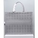 Replica Christian Dior Cannage Embroidery Dior Book Tote Bag Gray