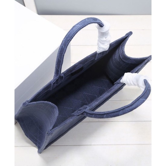 Replica Christian Dior Small Dior Book Tote Bag Dark Blue