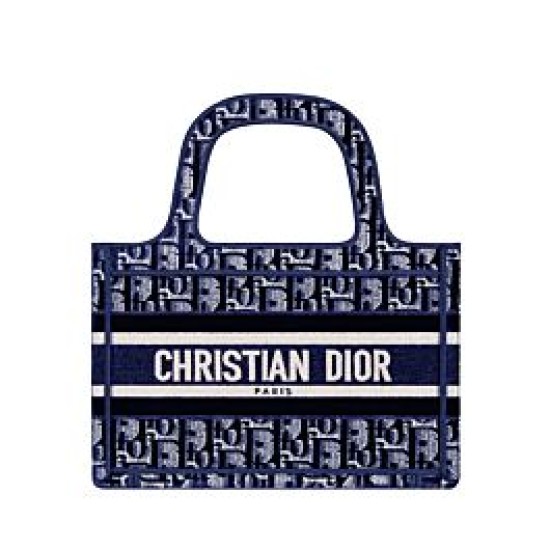 Replica Christian Dior Mini Dior Book Tote Dark Blue