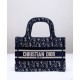 Replica Christian Dior Mini Dior Book Tote Dark Blue