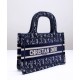 Replica Christian Dior Mini Dior Book Tote Dark Blue