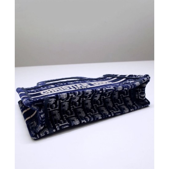 Replica Christian Dior Mini Dior Book Tote Dark Blue