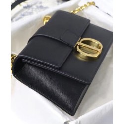Fake Christian Dior 30 Montaigne Chain Bag Black Replica