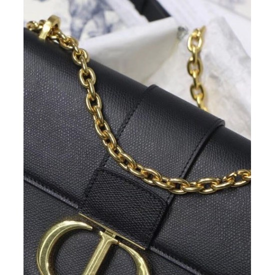 Fake Christian Dior 30 Montaigne Chain Bag Black Replica