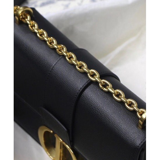 Fake Christian Dior 30 Montaigne Chain Bag Black Replica