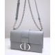 Replica Christian Dior 30 Montaigne Chain Bag Gray