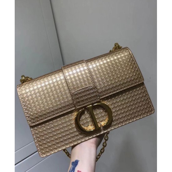 Replica Christian Dior 30 Montaigne Flap Chain Bag Bronze-Coloured
