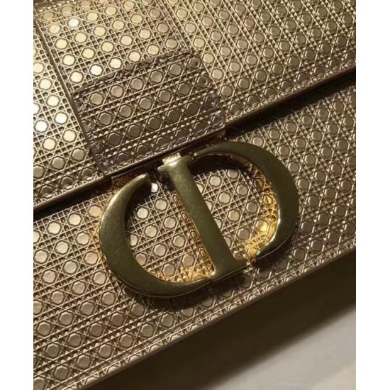 Replica Christian Dior 30 Montaigne Flap Chain Bag Bronze-Coloured
