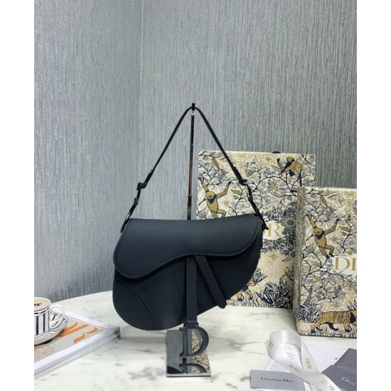 Replica Christian Dior Saddle Ultra-Matte Bag Black